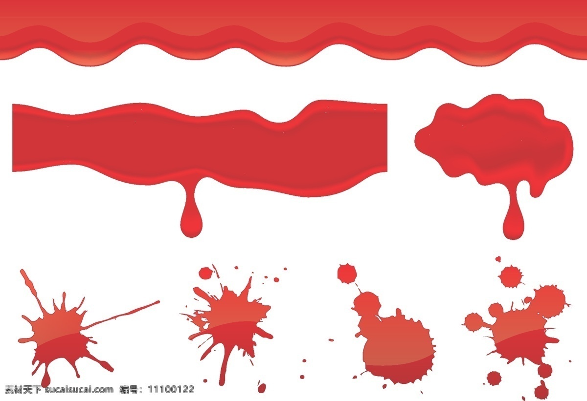 血液设计图 矢量图 彩色 红色 白色
