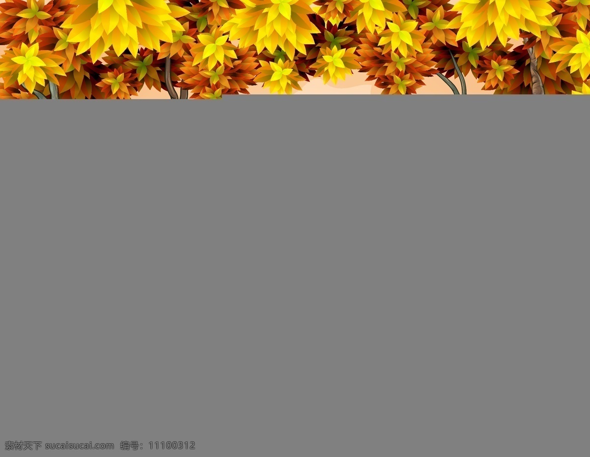 空地上的大树 框架 海报 菜单 树 边框 模板 卡通 空间 艺术 树叶 橙色 图形 标志 黄色 海报模板 绘图 相框 树木 插图