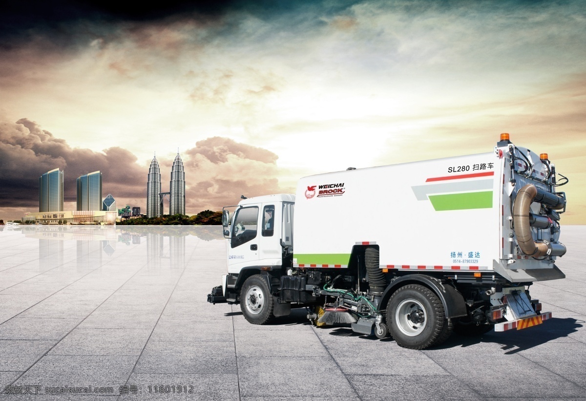 潍 柴 盛 达 德国 系列 扫路车 潍柴 盛达 德国系列 宣传 广告 产品效果图