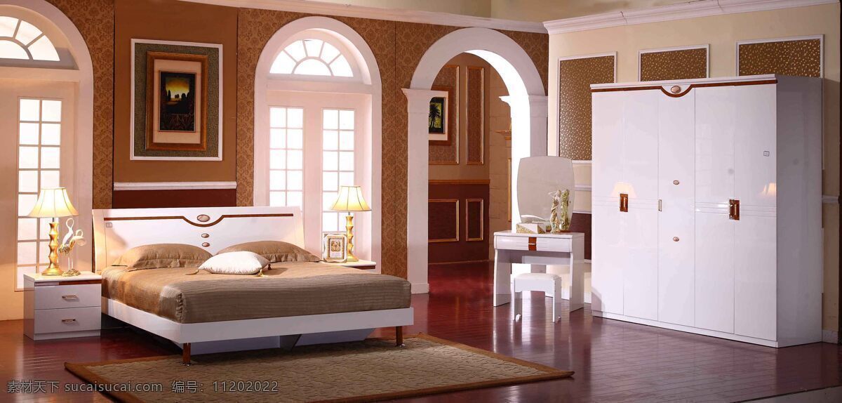 套房 成人套房 衣柜 床 窗户 窗 白色衣柜 室内设计 环境设计