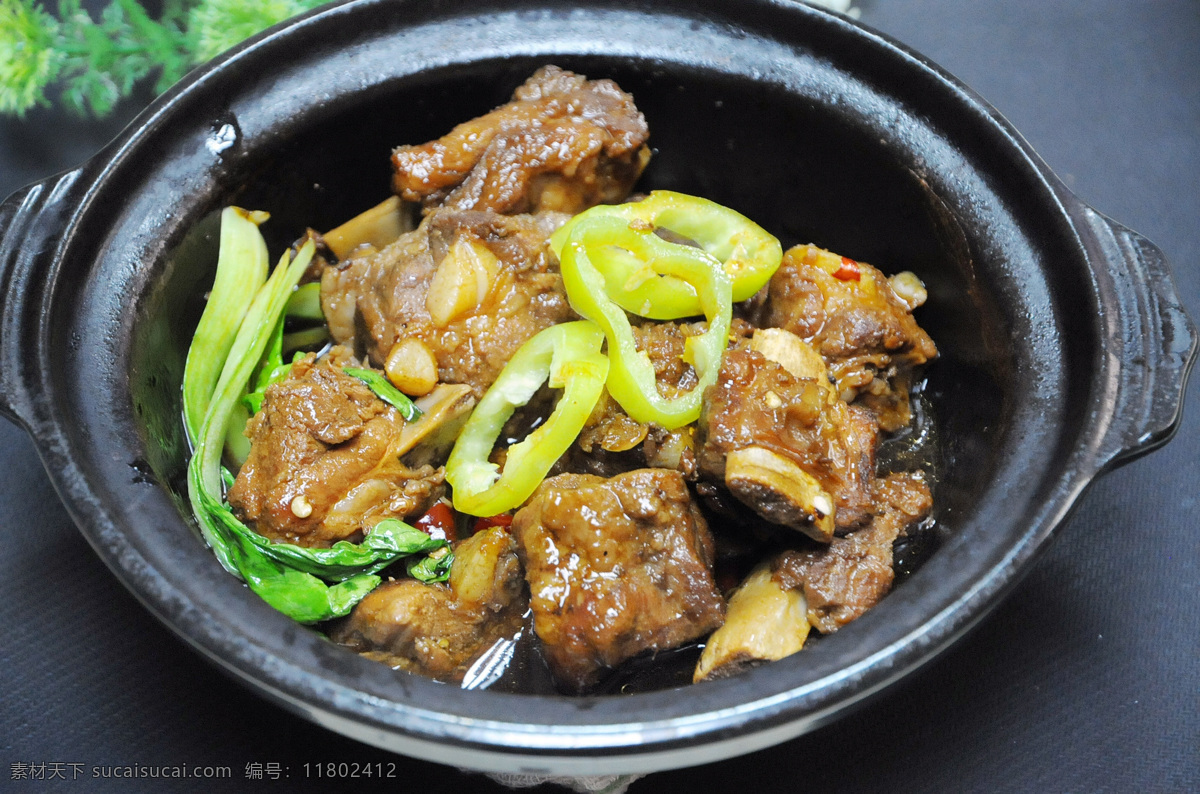 黄焖排骨 黄焖 排骨 砂锅排骨 大排骨 餐饮美食 传统美食