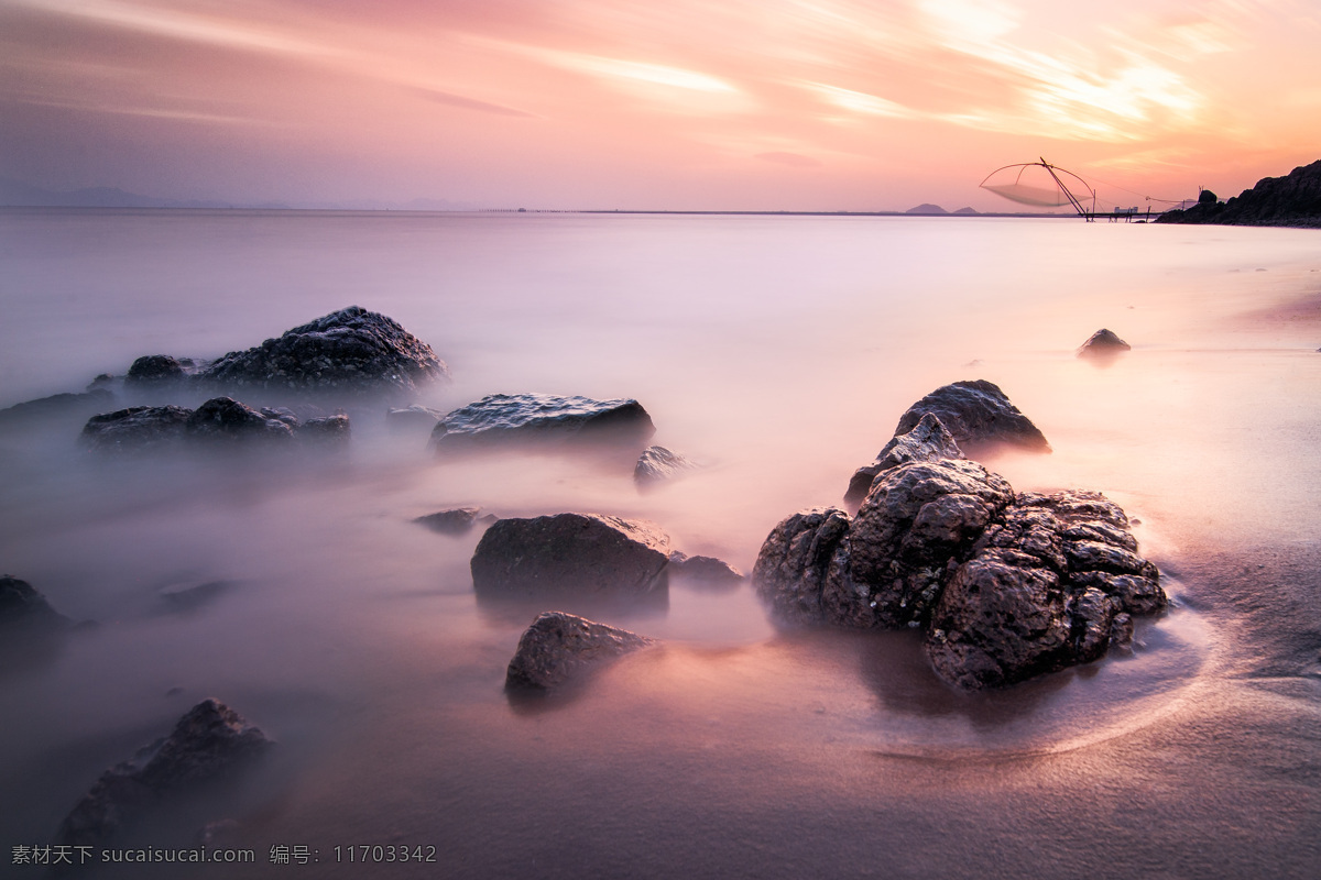 礁石 石头 大海 海边 海滩 天空 云彩 夕阳 晚霞 自然风景 山水 田园 自然景观