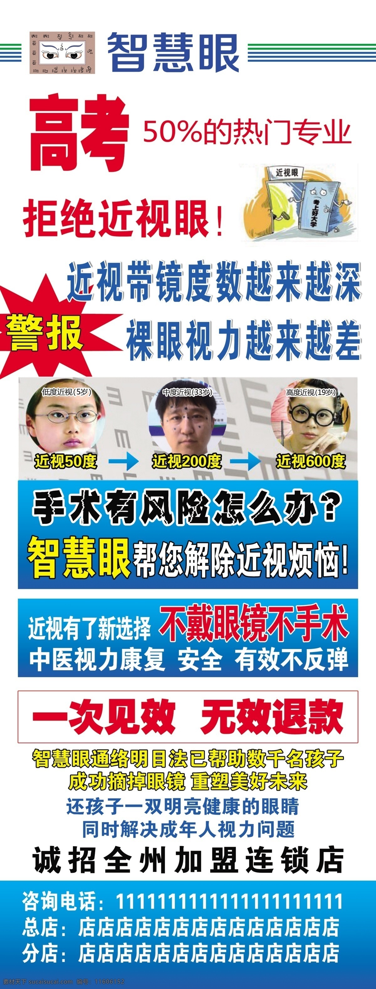 近视展架 智慧眼 近视 x展架 治疗 纠正 高考 中考 学习 散光 远视 海报 广告 戴眼镜 裸眼 视力 源文件 展板模板