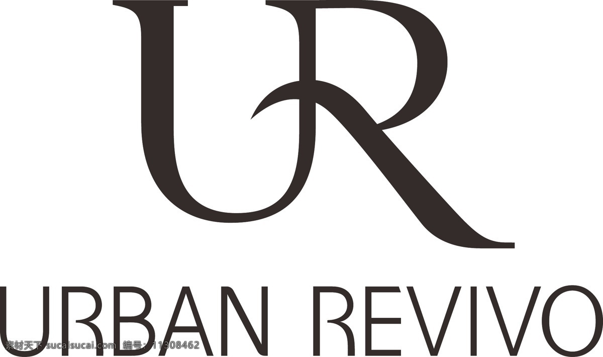 快 时尚品牌 logo 快时尚品牌 urban revivo ur logo标志 门头标志 标志 标志设计 logo设计 logo系列