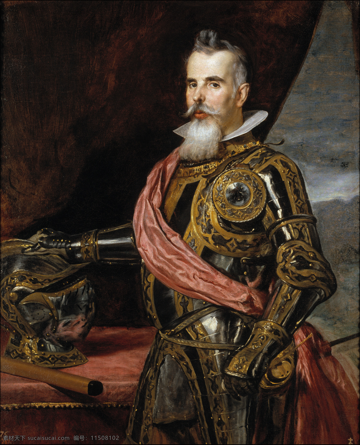 西班牙公爵 巴洛克 时代 油画 骑士装扮 迭戈 委 拉 斯凯 兹 作品 西班牙画家 菲利普 四世 统治 时期 绘画书法 文化艺术