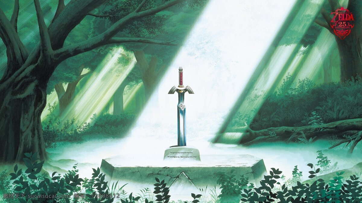 剑 游戏 光线 树林 神剑 剑士 游戏场景设计 漫画游戏 动漫人物 动漫动画