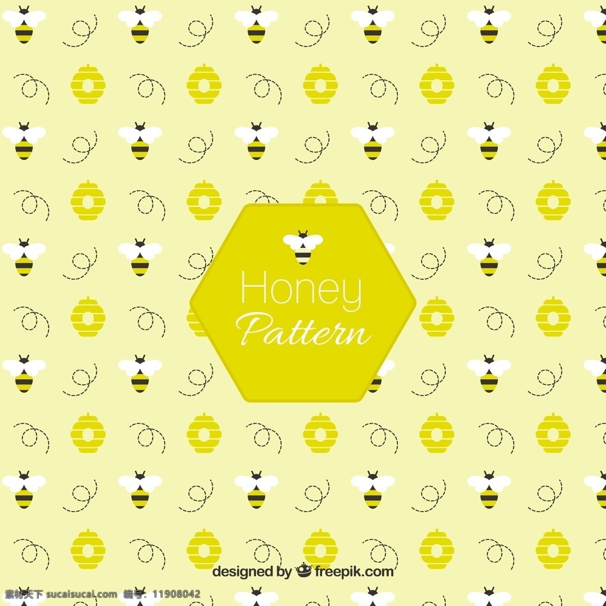 蜜蜂 flowerrs 图案 平面设计 背景 自然 动物 平面 标签 可爱 蜂蜜 有机 甜 贴纸 装饰 无缝图案 蜂窝 自然背景