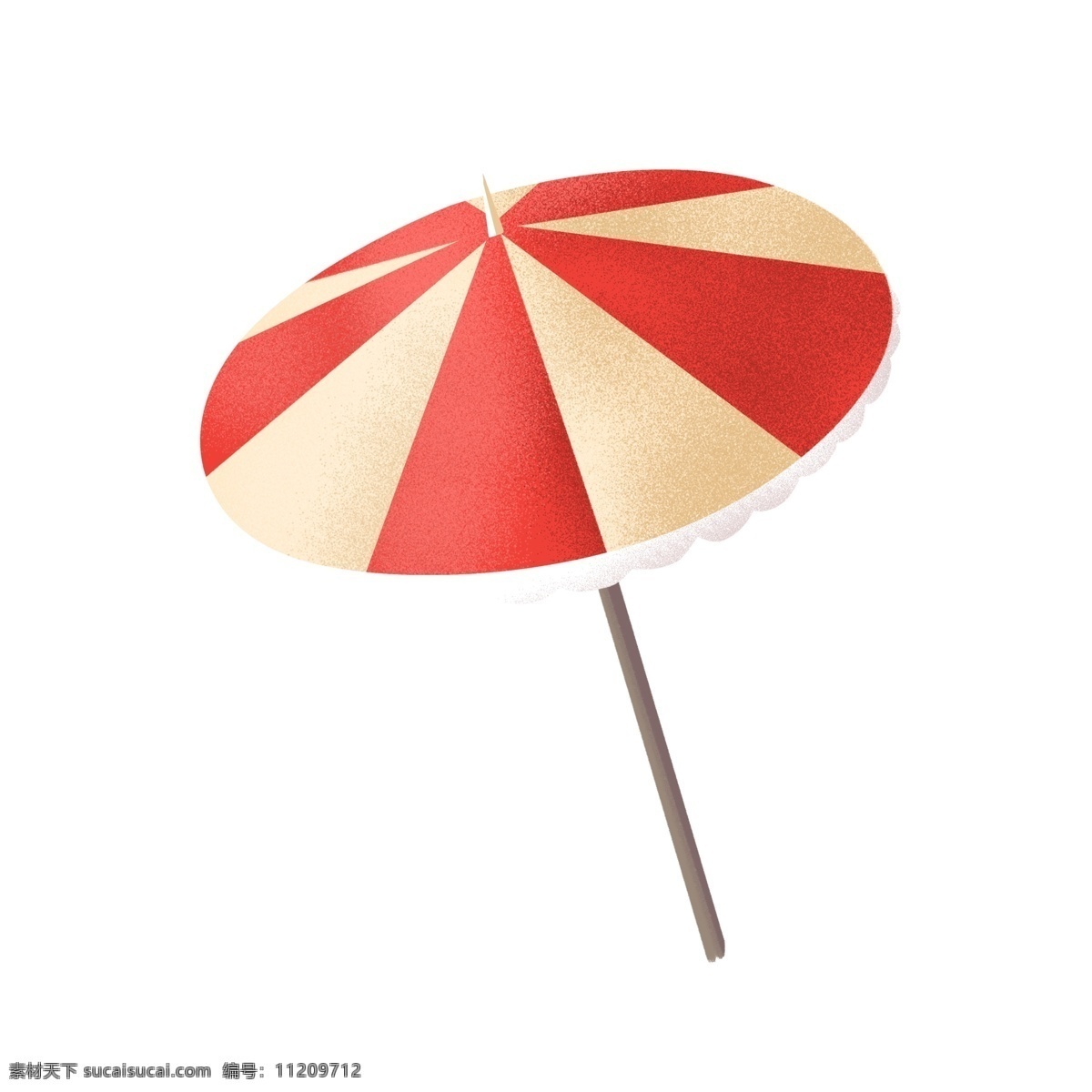 手绘 遮阳伞 夏季 度假 元素 插画 夏日 雨伞