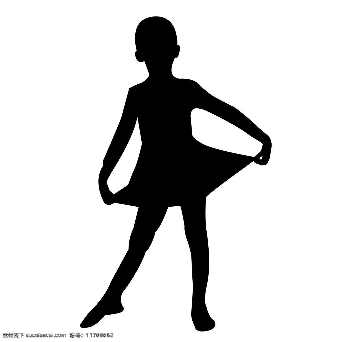 跳舞 小孩 矢量图 剪影 舞蹈 矢量 黑色 影子 小孩子 提 裙子 舞者 小朋友的舞蹈 表演