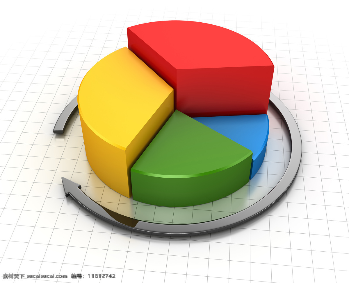 炫酷扇形图 唯美 炫酷 3d 扇形图 统计学 3d设计