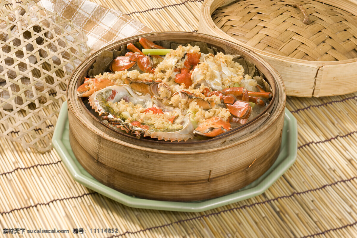 笼仔糯米蒸蟹 笼仔 糯米蒸羔蟹 笼仔糯米 蒸羔蟹 糯米 蒸膏蟹 蒸蟹糯米饭 餐饮美食 传统美食