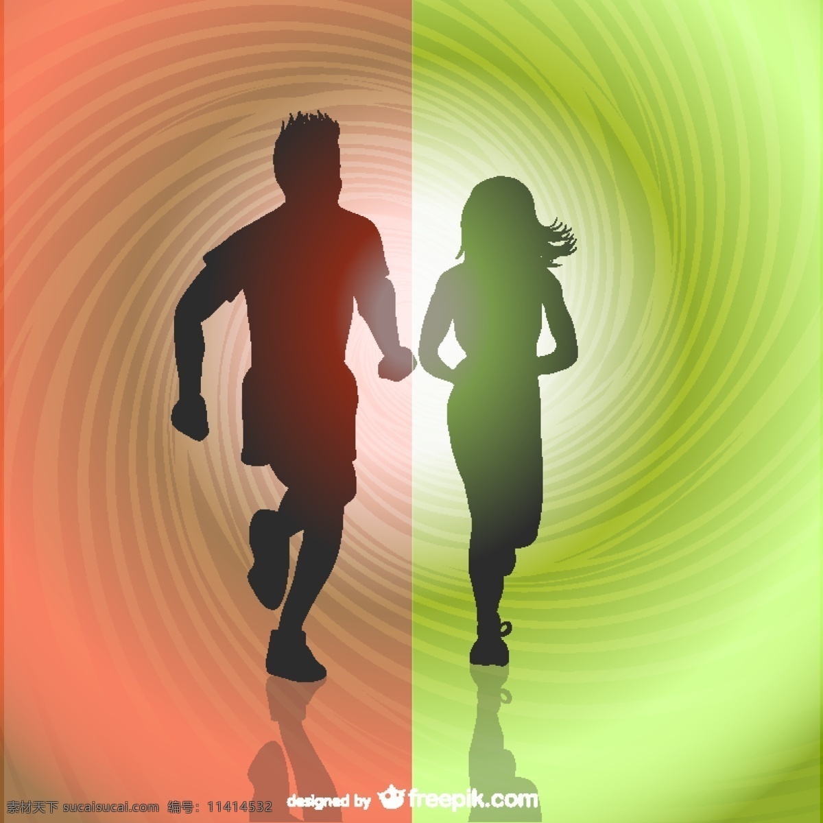 运动员 剪影 矢量 体育 跑步 慢跑 运动图像 亚军 垂直 运动矢量 绿色