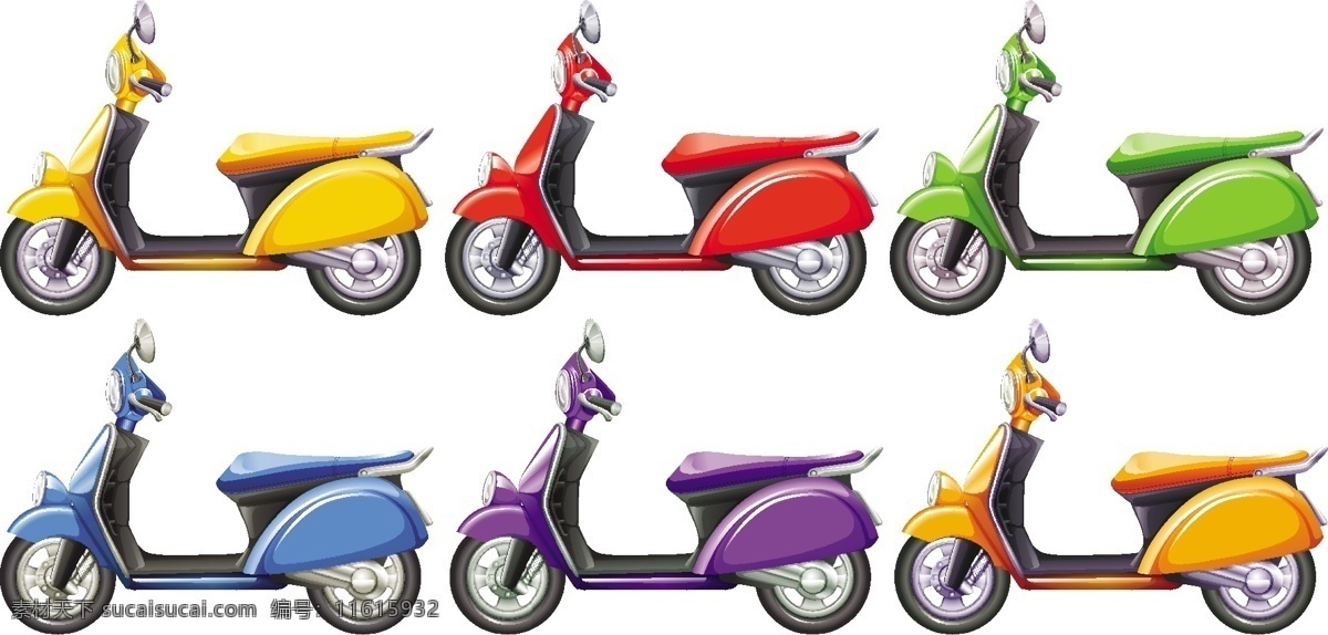 六 种 不同 颜色 电动车 摩托车 插图 摩托车插图 遥控车 弹跳车 体感遥控车 玩具车 平衡车助力车 儿童 成人 儿童玩具车 代步车