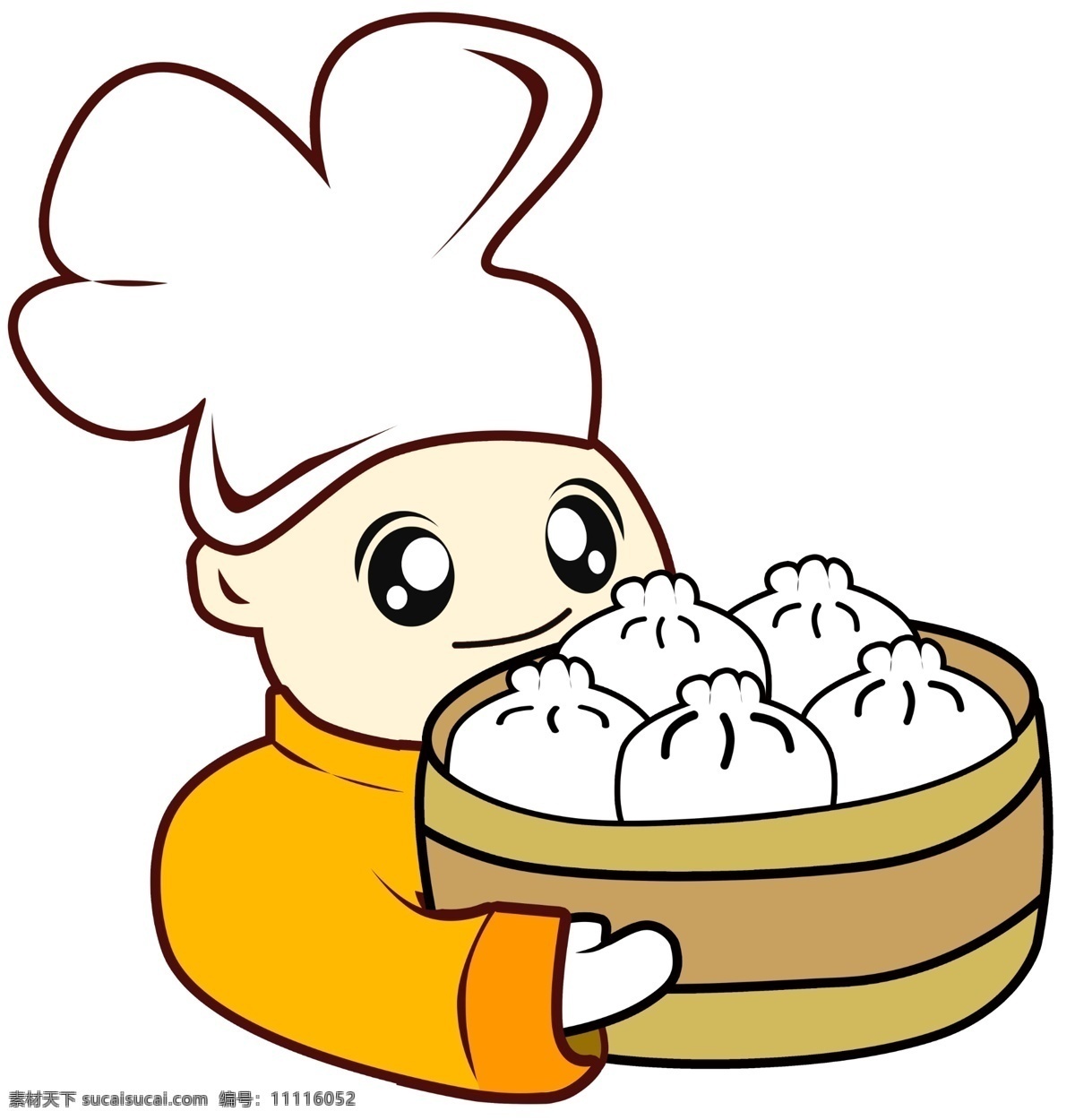 包子 包子标志 包子logo logo设计 卡通人物 标志 分层