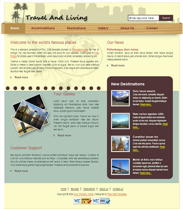 自由 旅行 css 模板 css模板 网页素材 自由旅行 网页模板