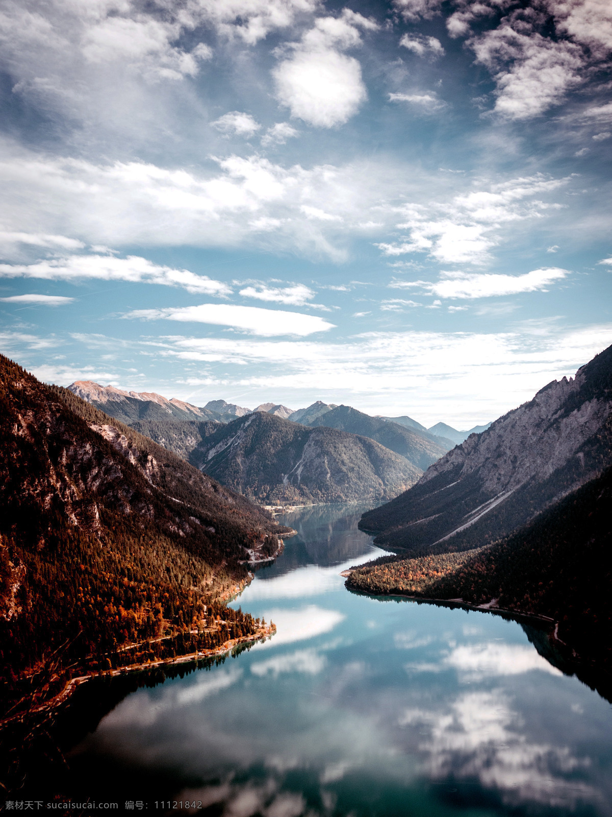 山河 高山 河流 蓝天 风景 自然 自然景观 自然风景