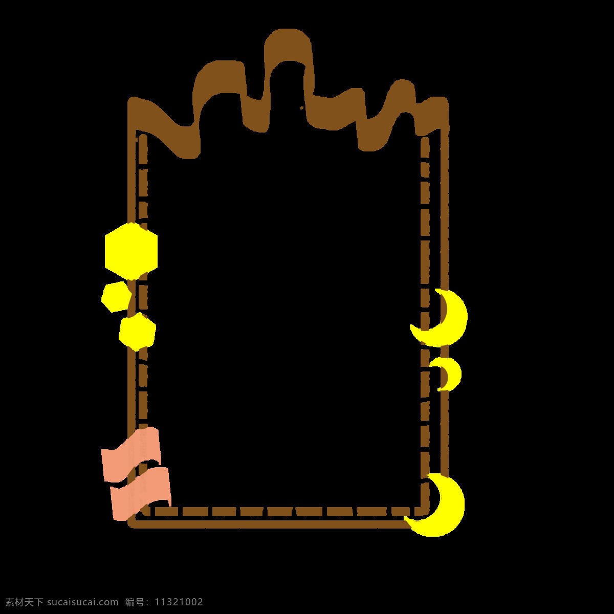 手绘 可爱 长方形 手 抄报 边框 元素 卡通 花纹