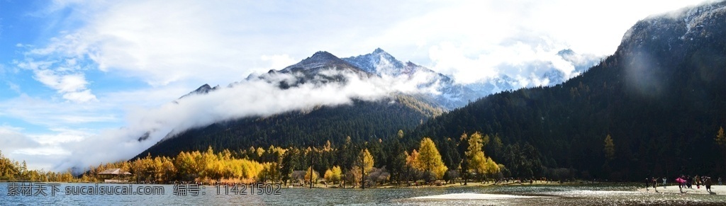 米亚罗毕棚沟 雪景 风光 蓝天白云 自然 旅游摄影 国内旅游