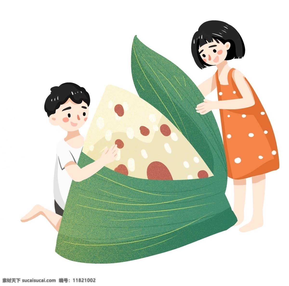 孩子和粽子 端午 粽子 孩子