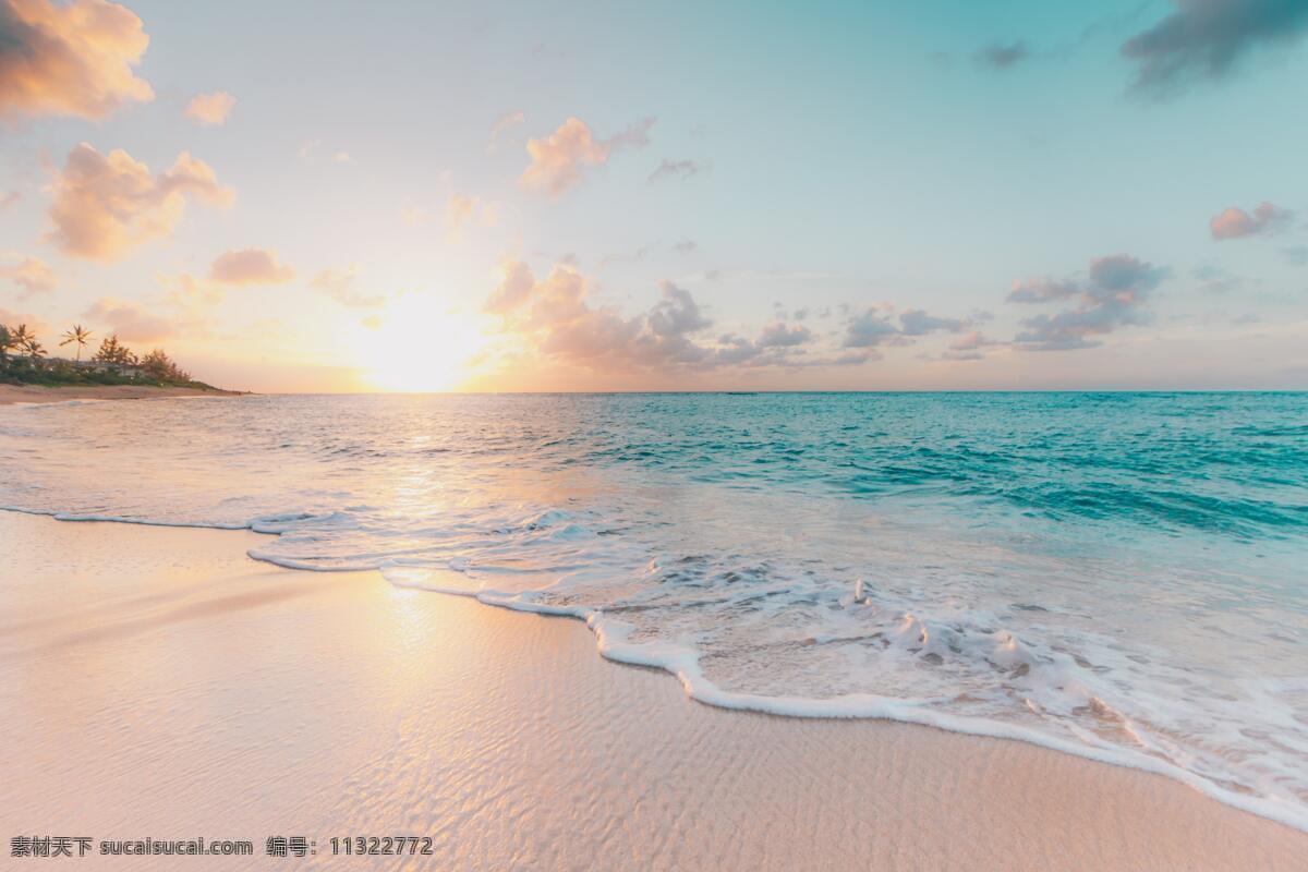 大海 海浪 浪花 沙滩 蓝天白云 日出 夕阳 海岸 旅行 热带 度假 自然景观 自然风景