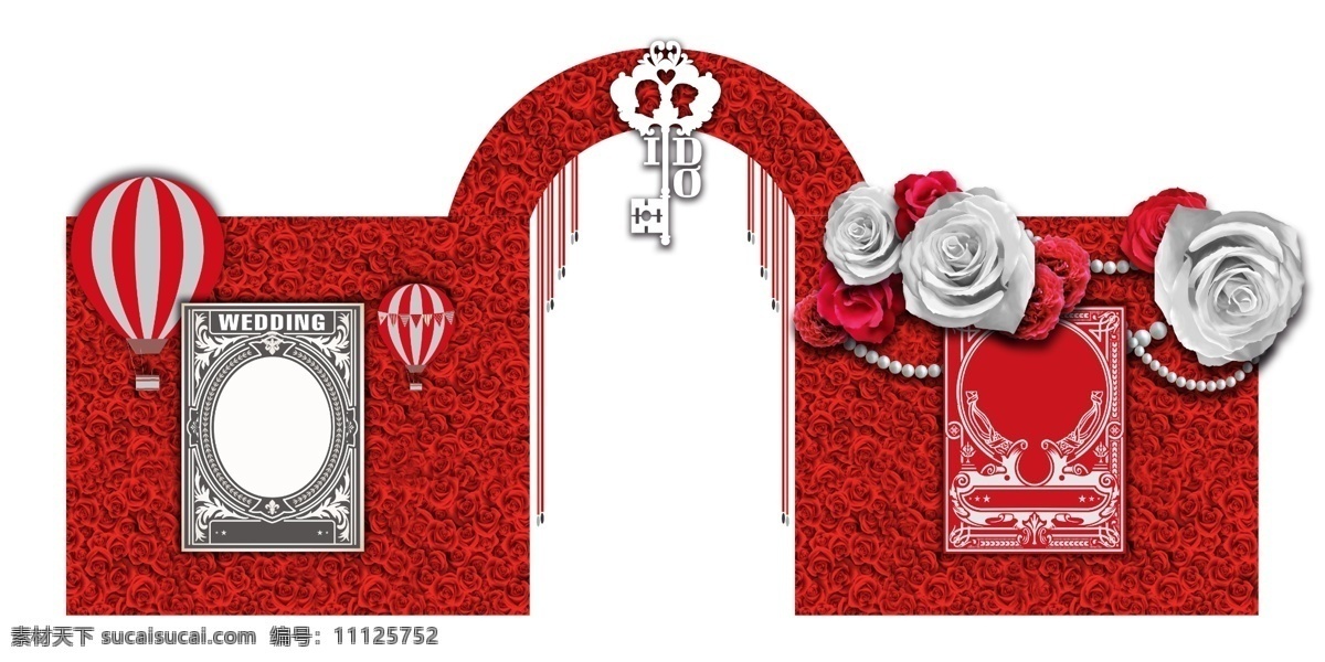 婚礼 浪漫 主题 分层 图 婚礼主题背景 浪漫红色主题 气球玫瑰主题 婚庆拱门造型 庆典主题 背景素材