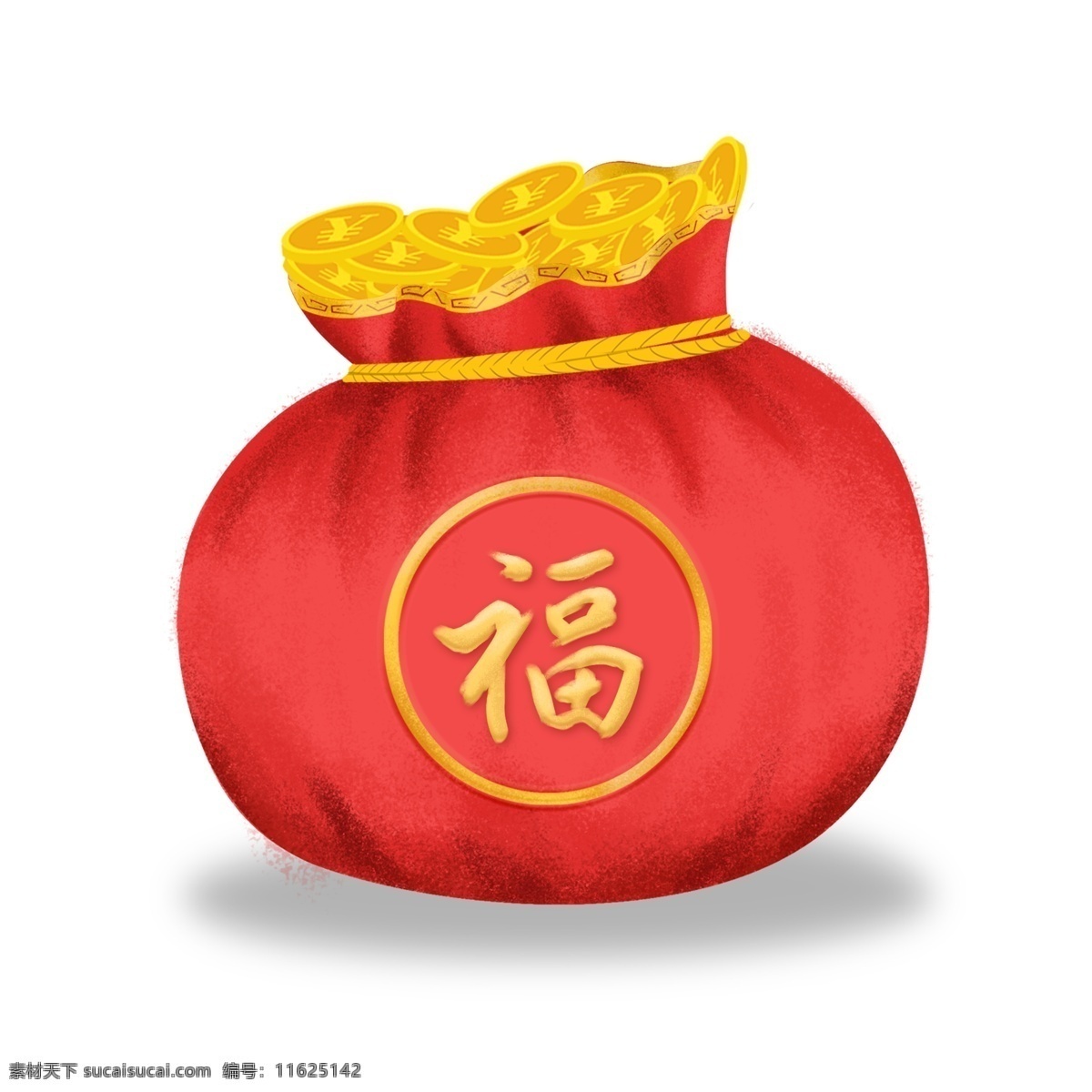 新年 喜庆 吉祥 红色 福 袋 福袋 新年元素 节日元素