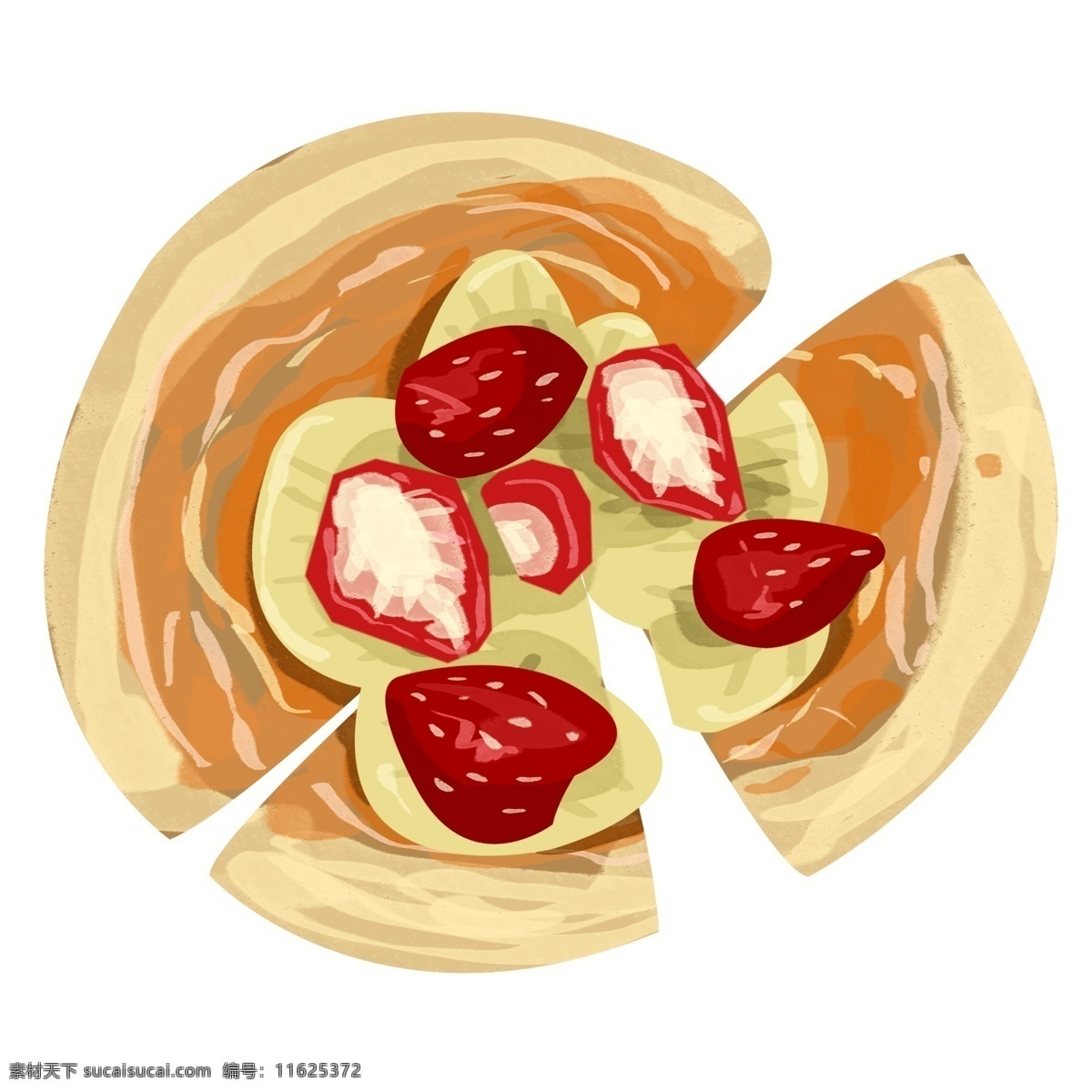 手绘 草莓 舒 芙 蕾 插画 舒芙蕾 奶油 美食 甜品 甜点 手绘舒芙蕾