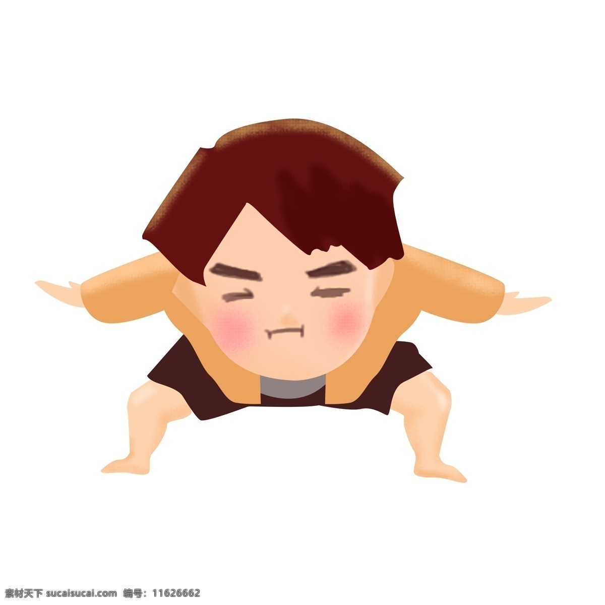瘪嘴 可爱 男孩 装饰 元素 装饰元素 孩子 男孩子 伸手 简约 手绘