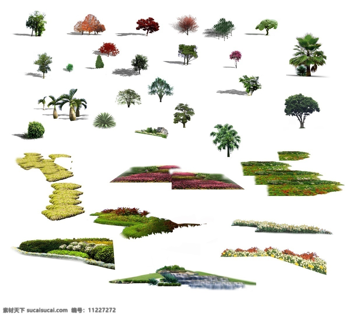 分层 灌木 环境 绿化 树木 效果图素材 园林 源文件 植物 模板下载 植物素材 配景集 家居装饰素材 园林景观设计