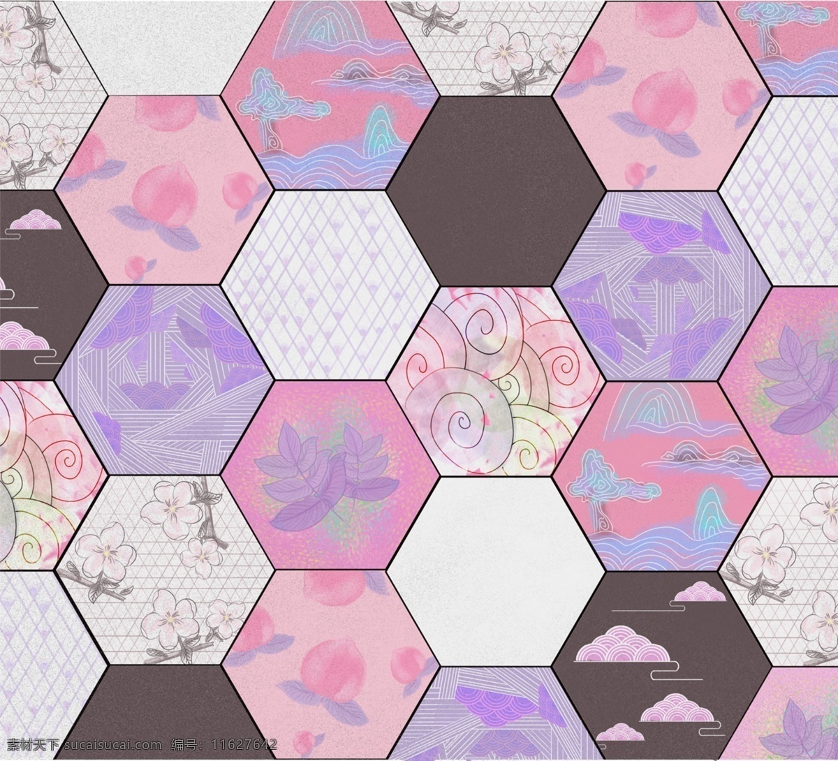 六角 星 地毯 图案 温馨 手绘 风 六角星 地毯花纹 手绘风 粉色 中国风 几何图形 小元素 底纹边框 背景底纹