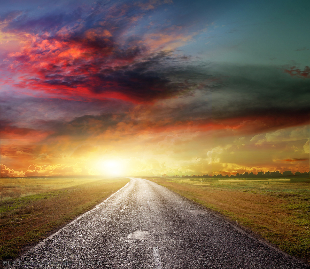 黄昏 美景 马路 路面 公路 公路风景 马路风景 道路 夕阳 公路图片 环境家居
