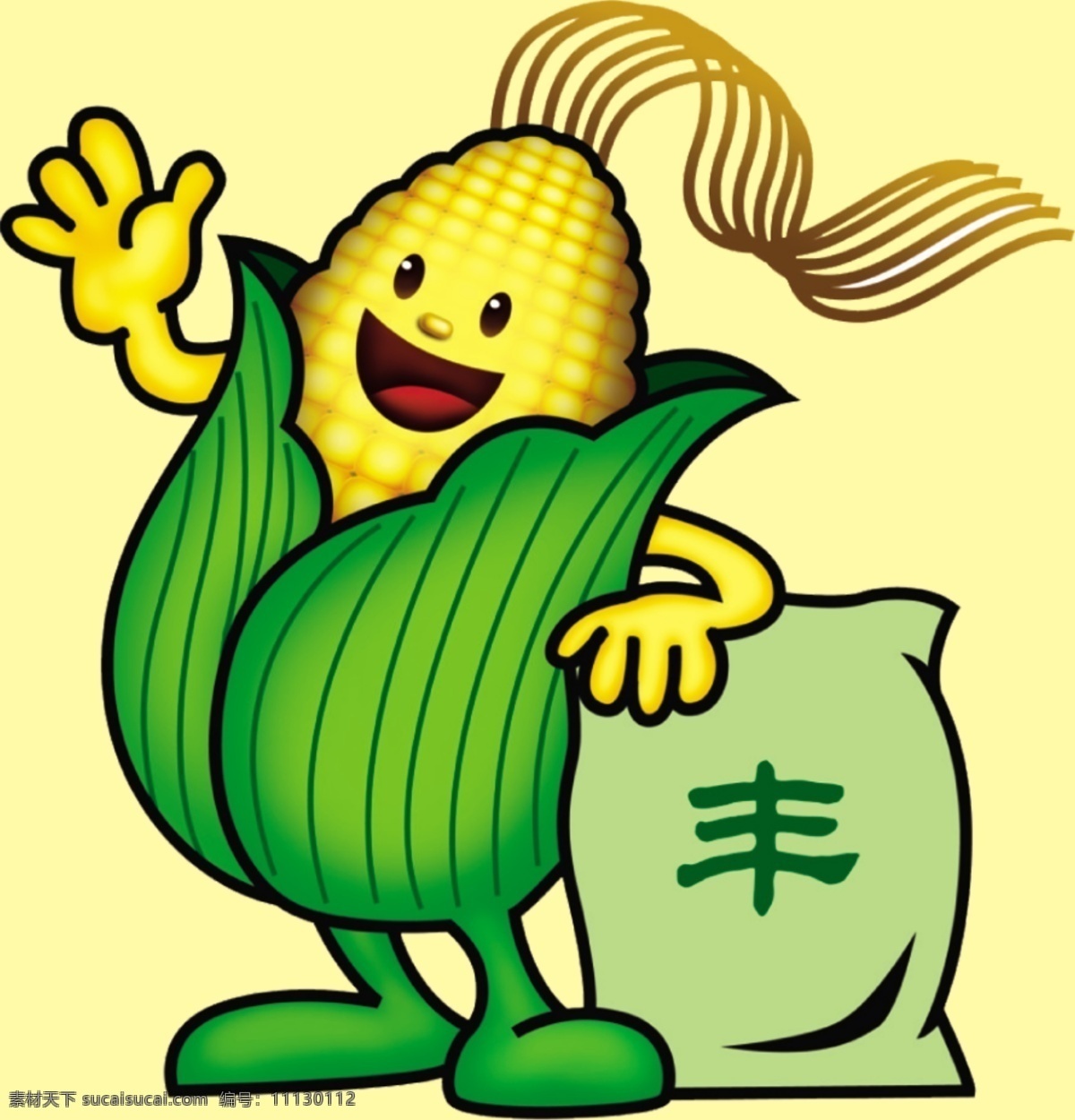 玉米卡通图 玉米 卡通 图案 丰收 种植 收货 动漫动画 动漫人物