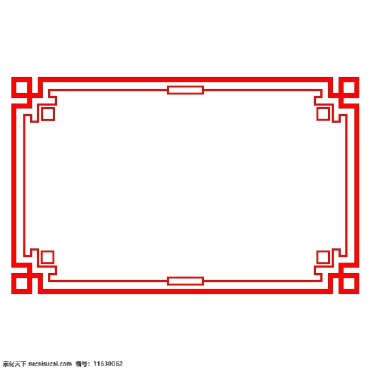 边框图片 红色 中式 简约 春节 边框
