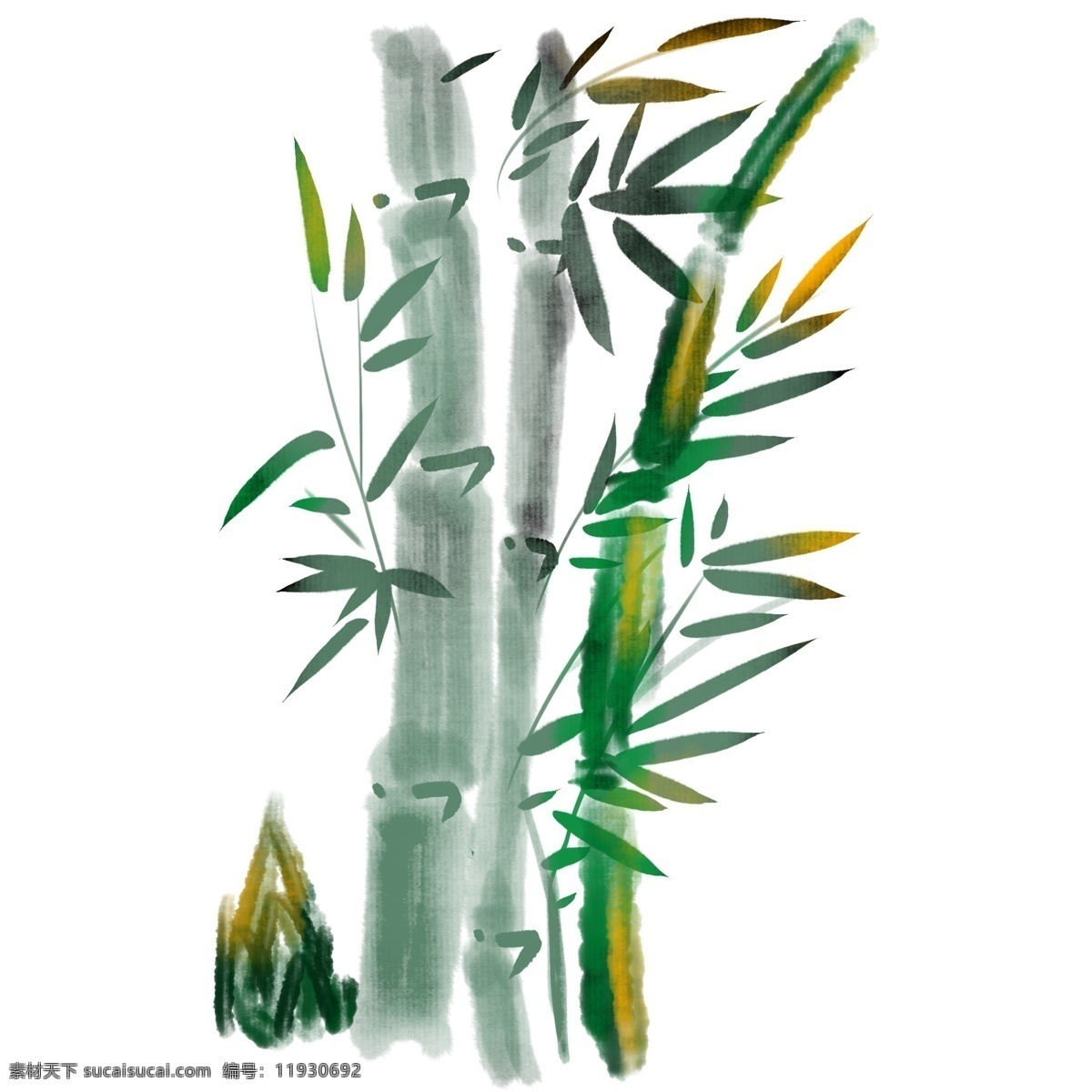 漂亮 竹子 手绘 插画 手绘竹子 卡通竹子 竹子装饰 绿色的叶子 漂亮的竹子 竹子插画 植物竹子