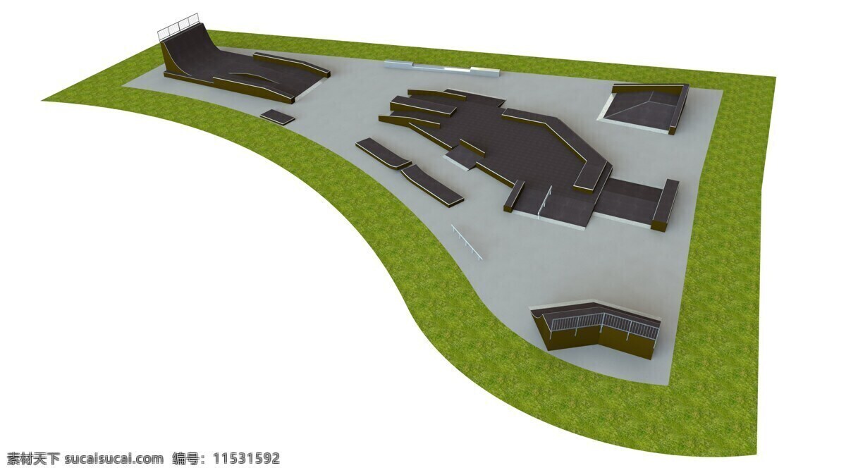 滑 板场 模型 体育运动 3d模型素材 其他3d模型