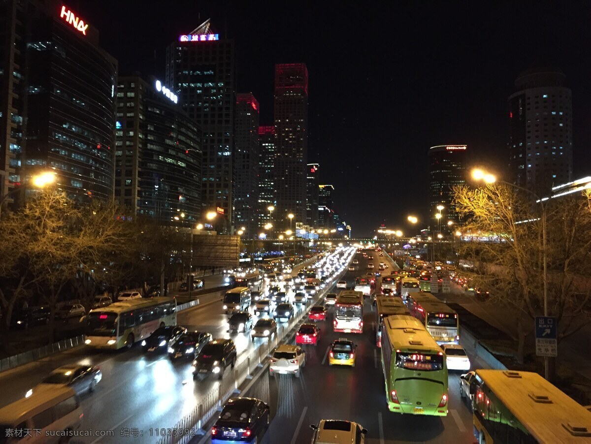 北京夜景 北京 夜景 国贸 车流 唯美 自然景观 建筑景观