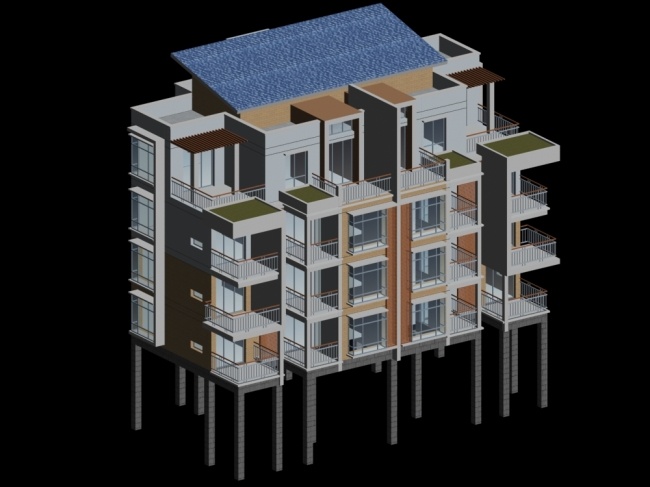 住宅楼 建筑 楼房 模型 外观 3d模型素材 建筑模型