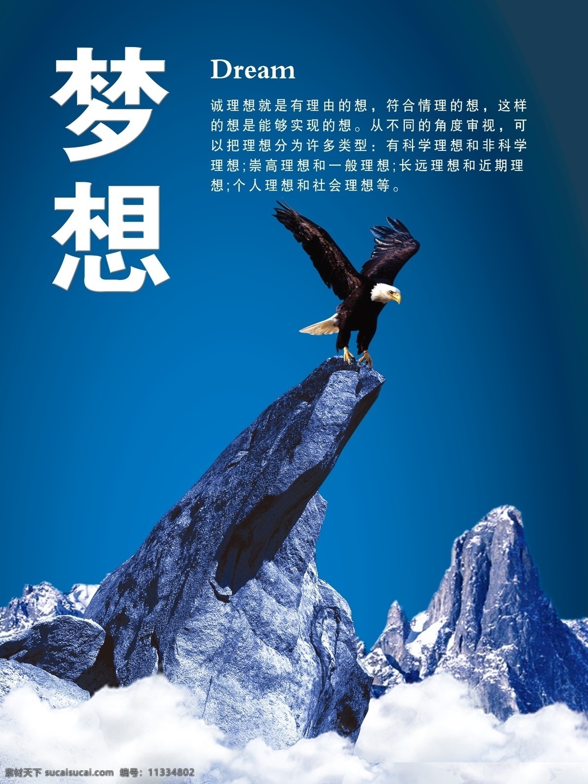 企业文化 梦想 蓝色 鹰 山 企业文化梦想 dream 室内广告设计