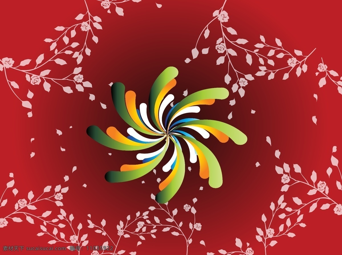 红色 花 螺旋 背景 自然 花卉 植物 装饰 设计元素 免费的背景 桌面壁纸 风车