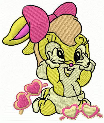 绣花免费下载 动物 服装图案 卡通 色彩 兔子 绣花 面料图库 服装设计 图案花型