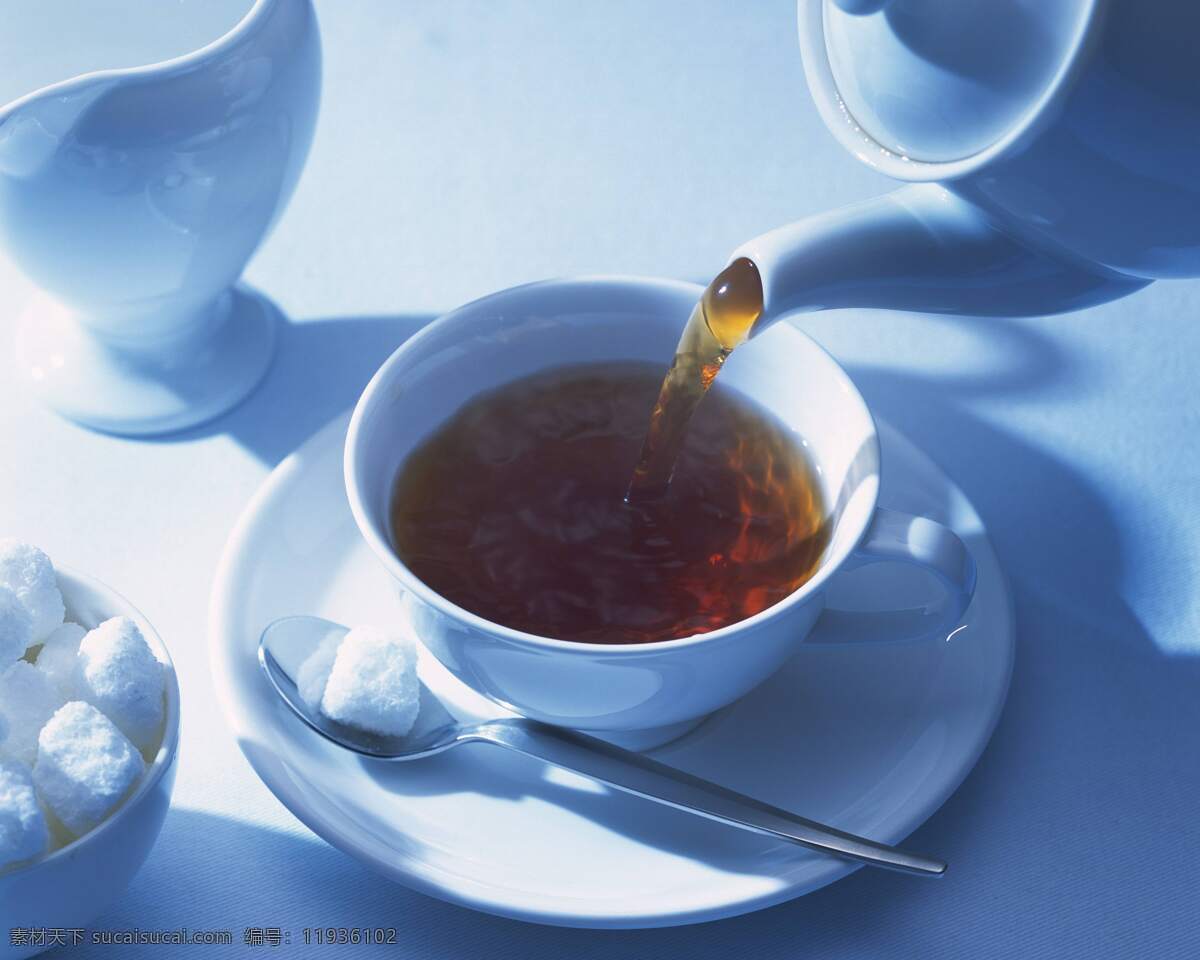 咖啡 杯子 餐饮美食 茶 茶壶 勺子 摄影图库 糖块 矢量图 日常生活