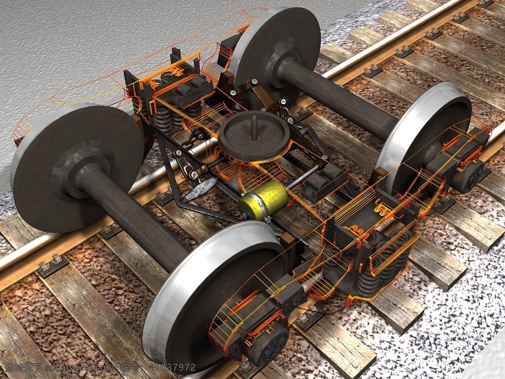 铁路 货车 制动系统 教育 能源和电力 机械设计 灰色
