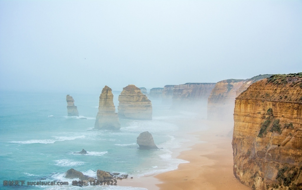 十二使徒岩 澳大利亚 海洋 大海 雾气 twelve apostles australia 海岸 旅游摄影 国外旅游