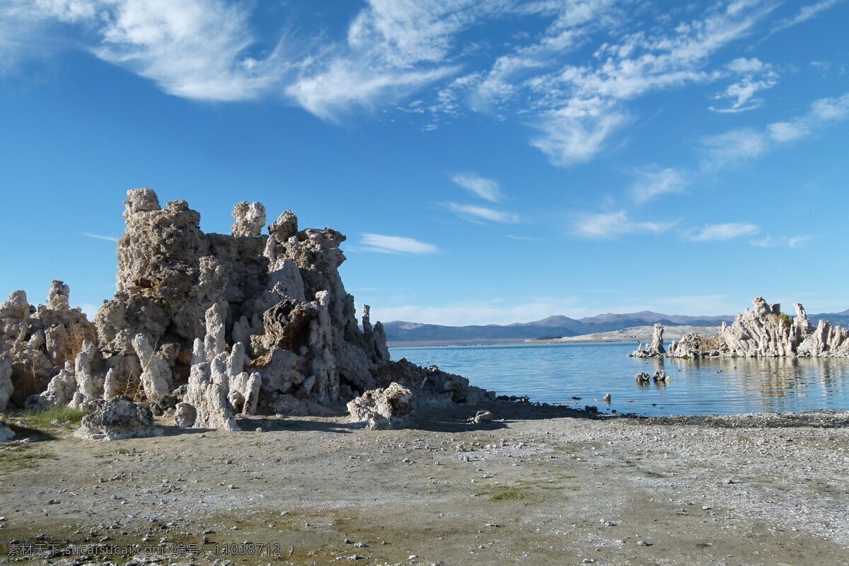 湖边 石头块 湖边石头建筑