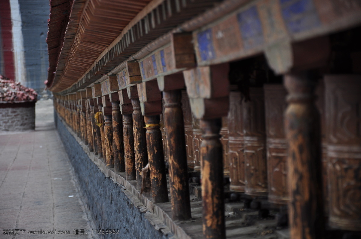 萨迦寺 转 轮 转经轮 藏传佛教 西藏 建筑 西藏风情 人文景观 旅游摄影