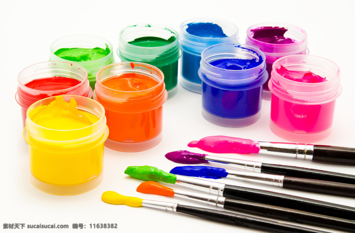 彩色 颜料 画笔 美术用品 文具 学习用品 学习教育 办公学习 生活百科