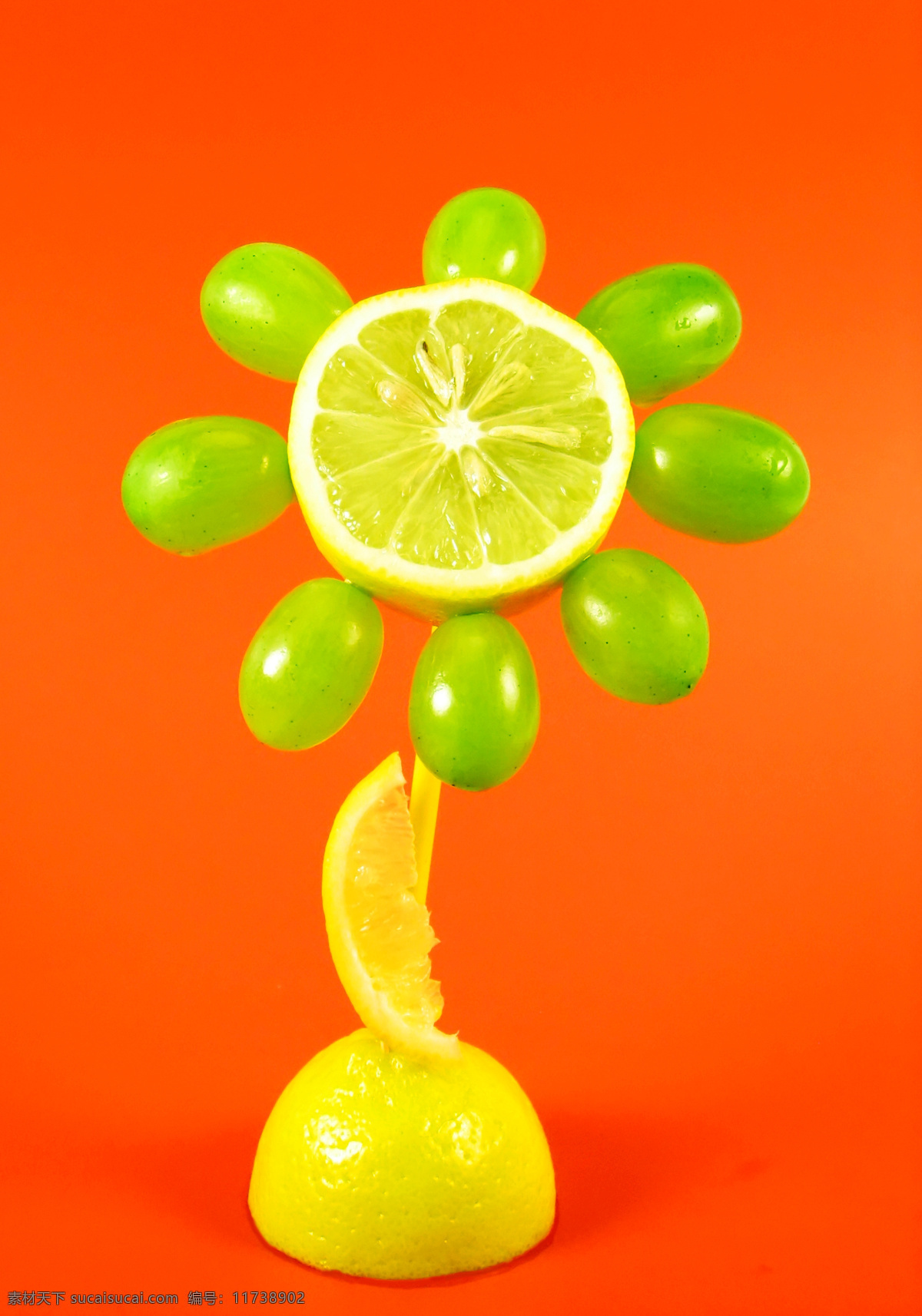 橙子 创意 广告 桔子 橘子 柠檬 葡萄 水果 摄影图片 广告摄影 生物世界