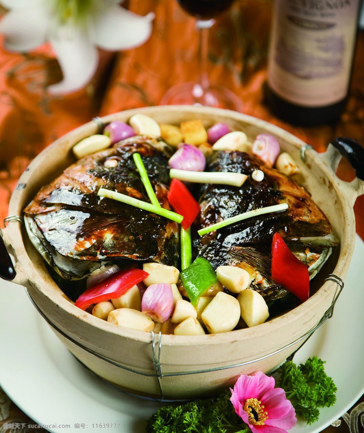 生啫鱼头煲 砂锅鱼头煲 生啫大鱼头 鱼头煲 砂锅鱼头 生啫 大鱼头 餐饮美食 传统美食 高清菜谱用图