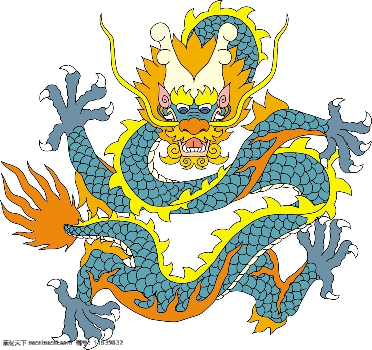 龙图腾 花纹 底纹 古代 龙纹 龙头像 龙身 纹身 考古 简化花纹 彩色龙 龙 端午节 节日素材 源文件
