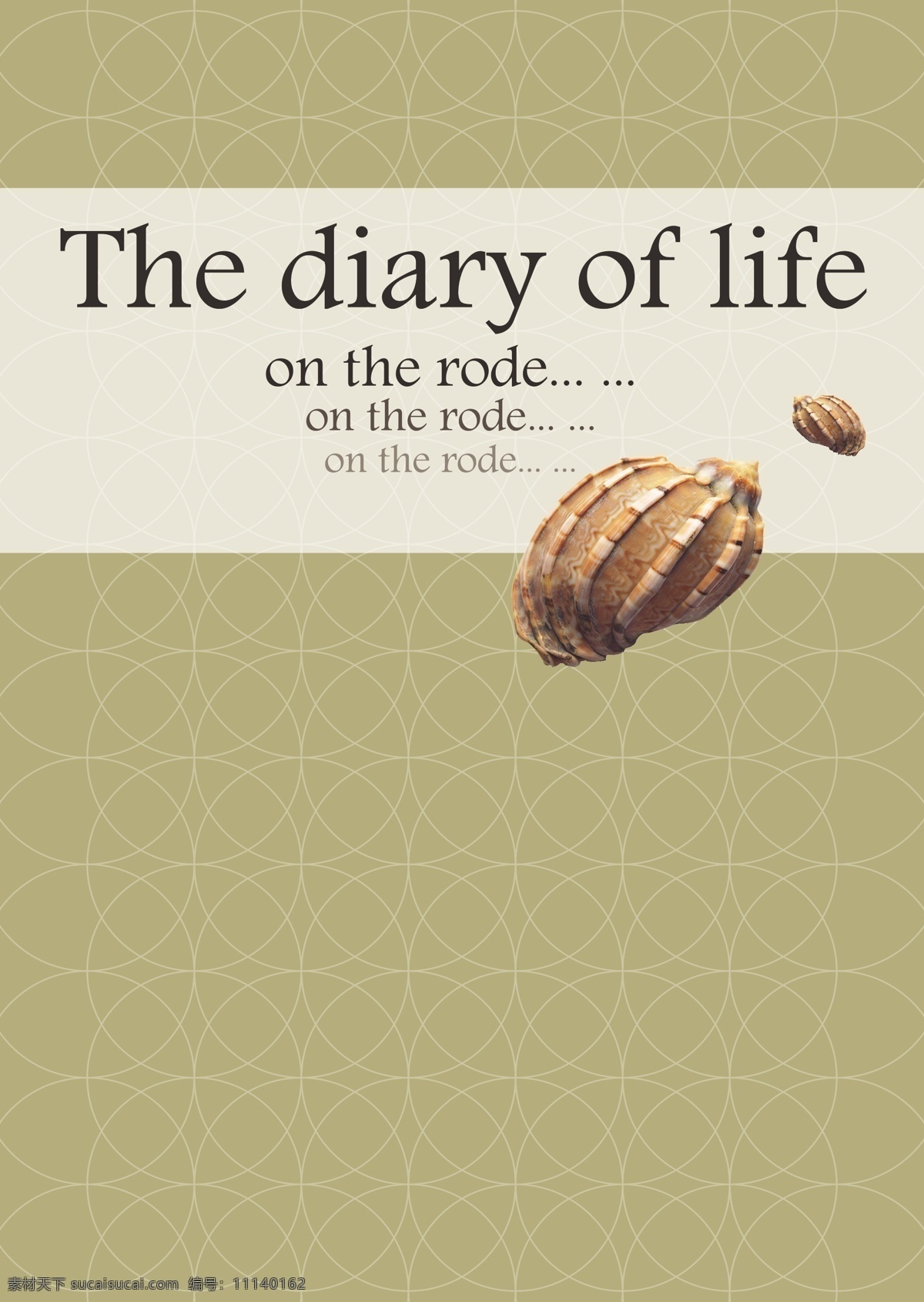 贝壳 封面 of the 简约大方 diary life 矢量图 其他矢量图